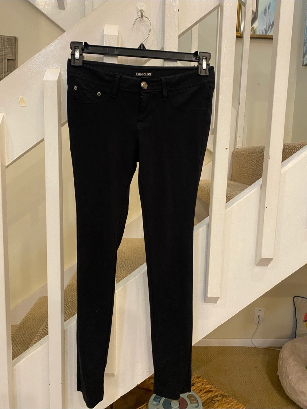 Express Black Slim Fit Pants, stretchy jeggings xs